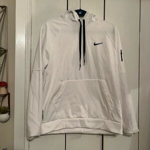 Nike White Pullover with Black Swoosh